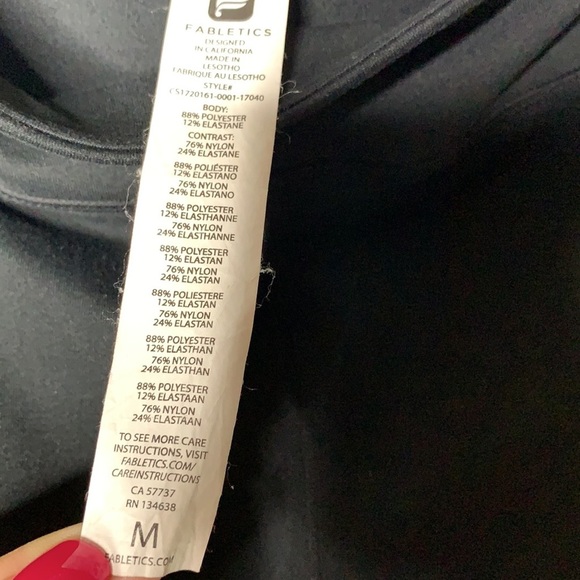 FABLETICS Mid-Rise Mesh Black Capri - Picture 9 of 10